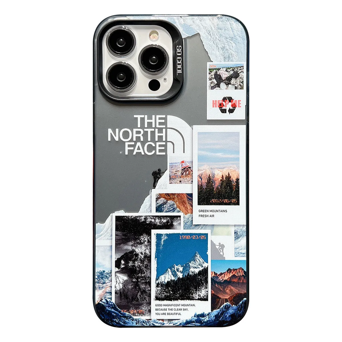 Electroplating Letters Snow Mountain Phone Case For iPhone