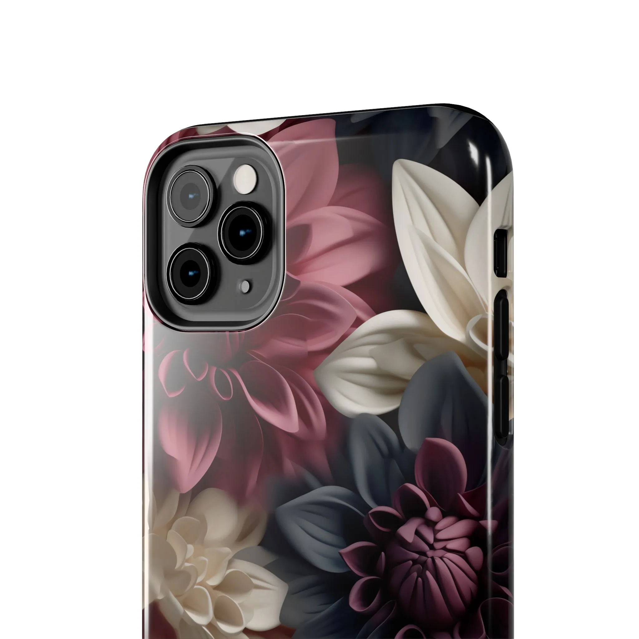 Elegant Dahlias design Tough Phone Case compatible with a large variety of iPhone models, Birthday Gift, Phone Case