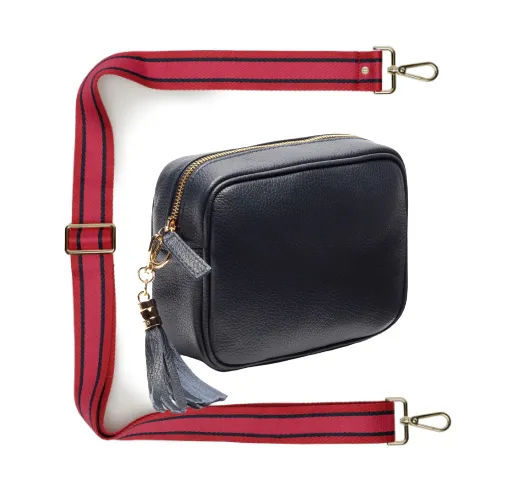 Elie Beaumont Navy Mini Crossbody Bag