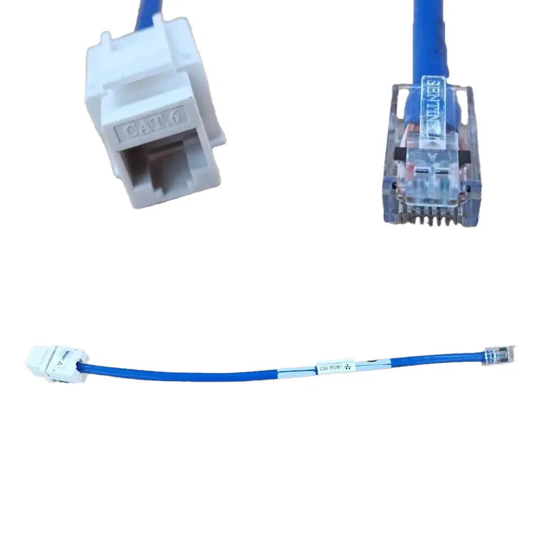 EMC 1ft CAT-5E/6 Panel-Mount Ethernet Cable | 038-003-718