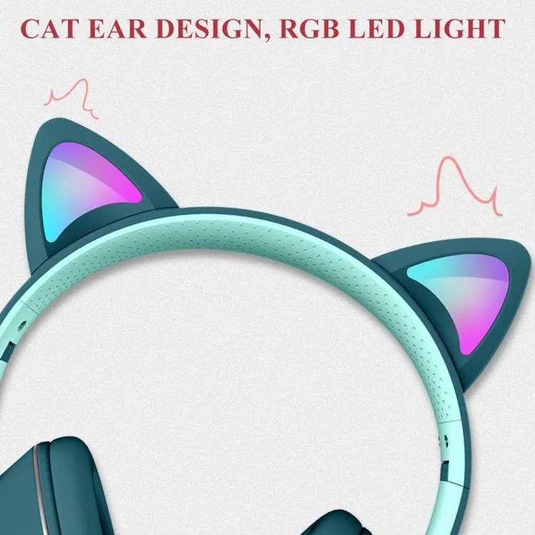 Feline Fantasy LED Gaming Headphones with Microphone - Foldable USB & 3.5mm Jack