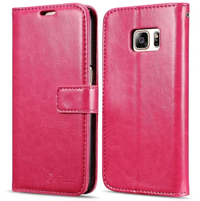 Flip Leather Case For Samsung Galaxy S7 G9300 Wallet Phone Bag Cover For Samsung Galaxy S7 Edge Cases With Card Holders TOMKAS