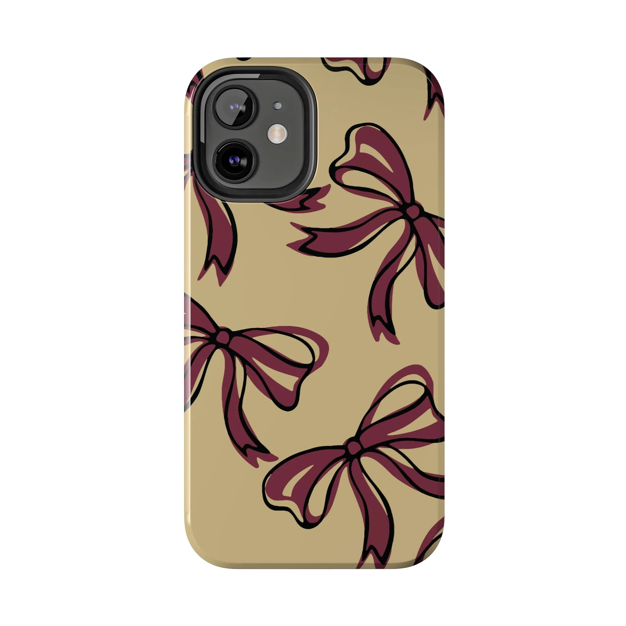 Florida State Gold Phone Case with Garnet & Black Bows