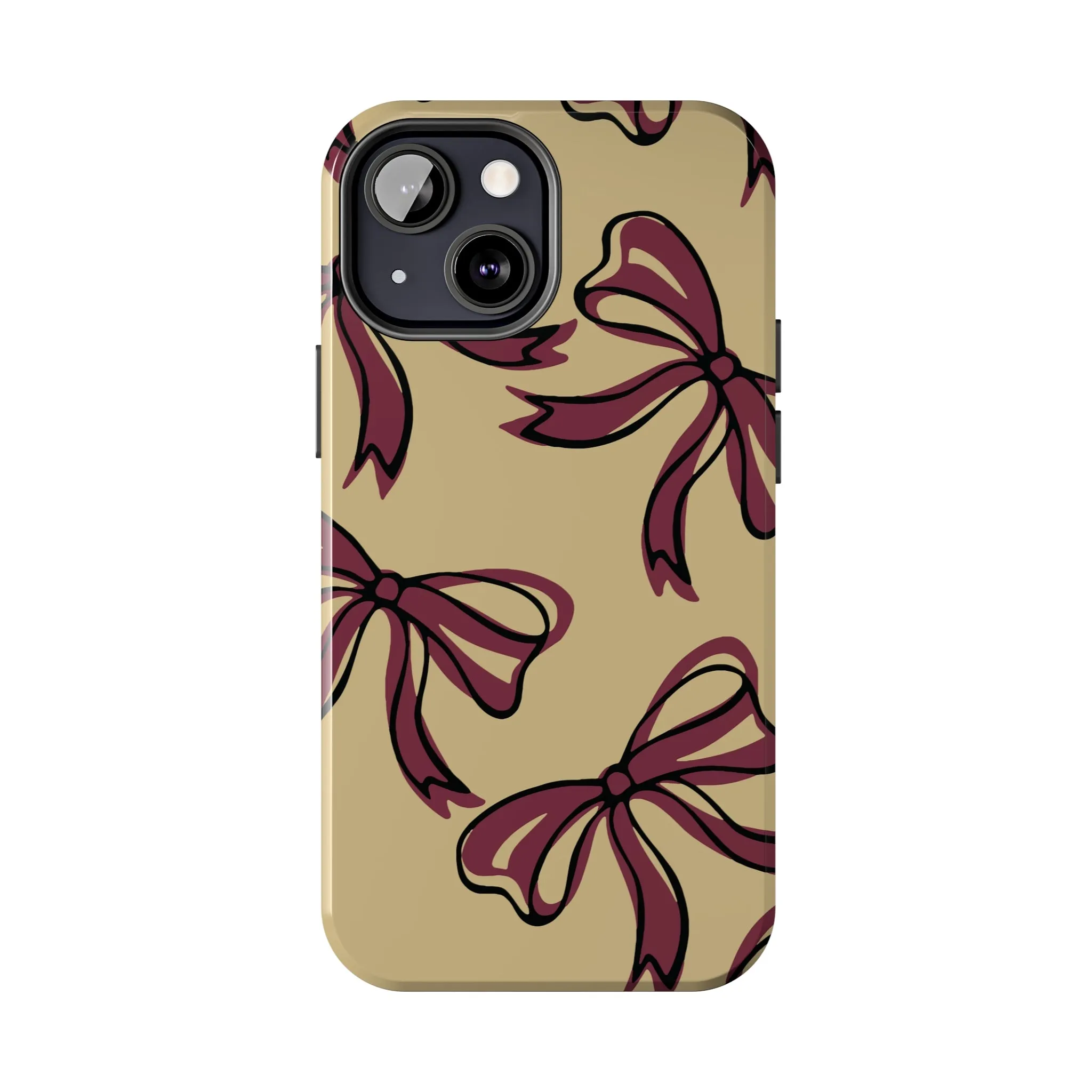 Florida State Gold Phone Case with Garnet & Black Bows