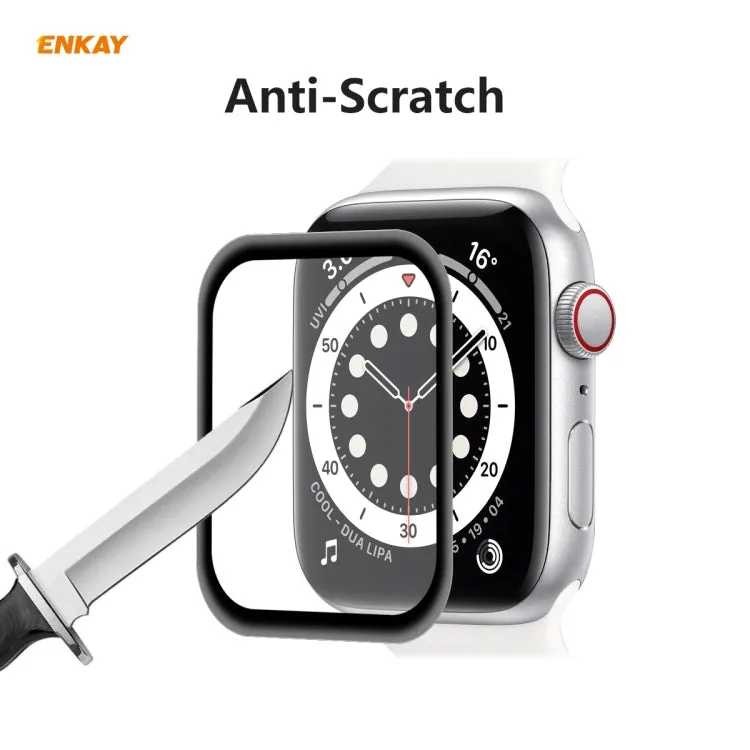 For Apple Watch 6/5/4/SE 44mm ENKAY Hat-Prince 3D Full Screen Soft PC Edge   PMMA HD Screen Protector Film