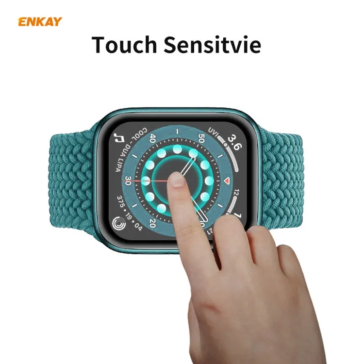 For Apple Watch 6/5/4/SE 44mm ENKAY Hat-Prince 3D Full Screen Soft PC Edge   PMMA HD Screen Protector Film