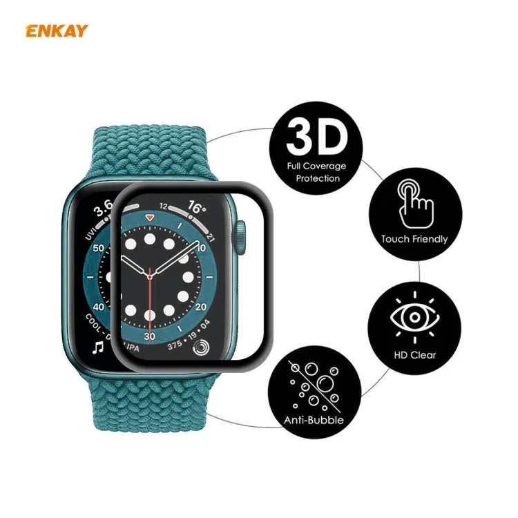 For Apple Watch 6/5/4/SE 44mm ENKAY Hat-Prince 3D Full Screen Soft PC Edge   PMMA HD Screen Protector Film