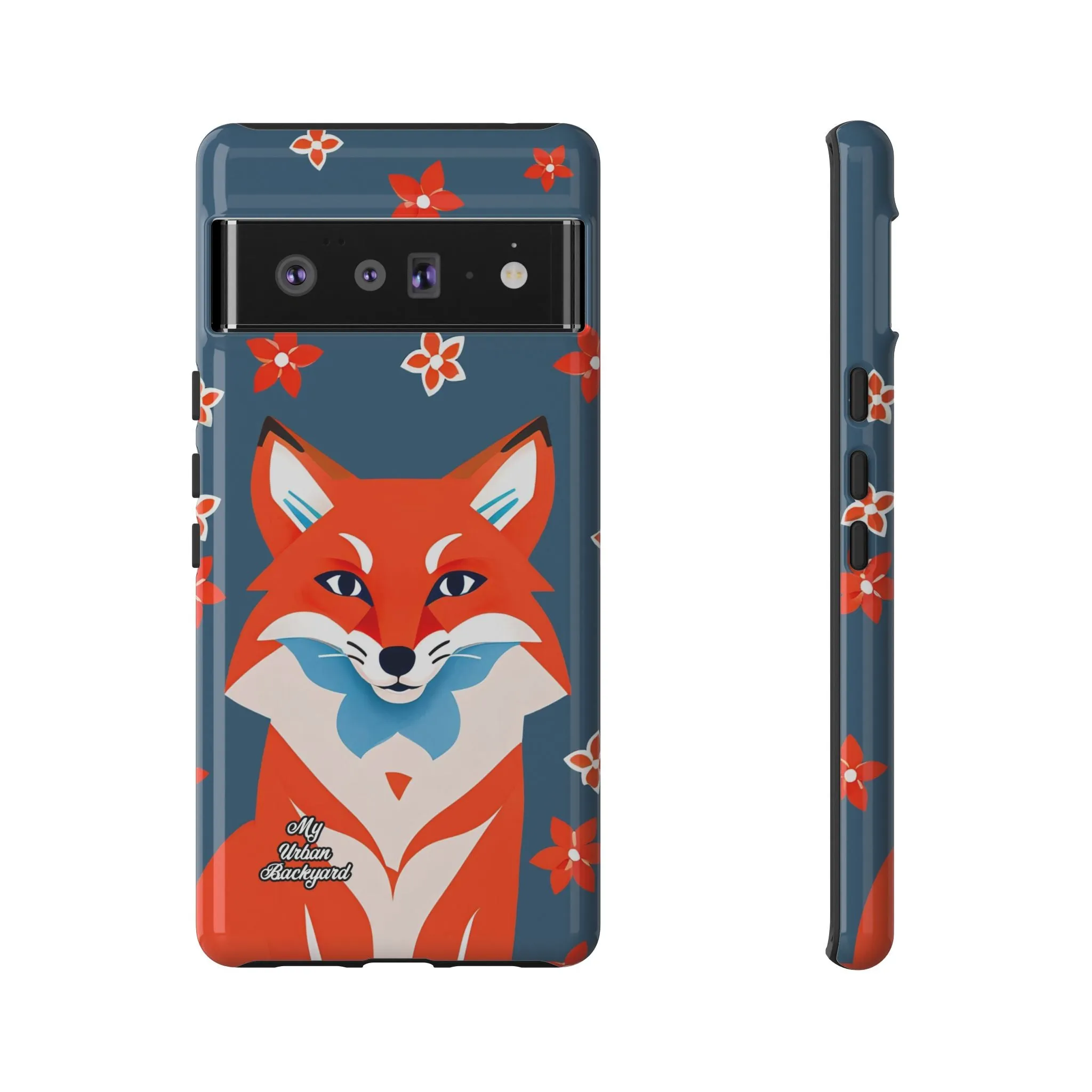 Fox with Flowers, Cell Phone Case - Apple, Samsung or Google Pixel