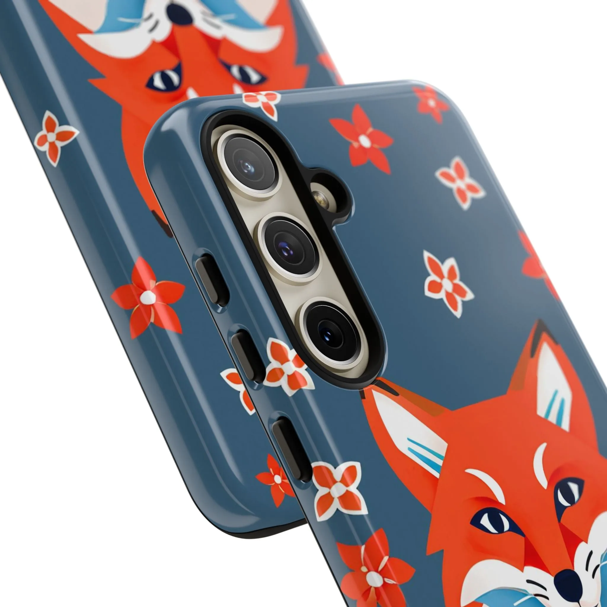 Fox with Flowers, Cell Phone Case - Apple, Samsung or Google Pixel