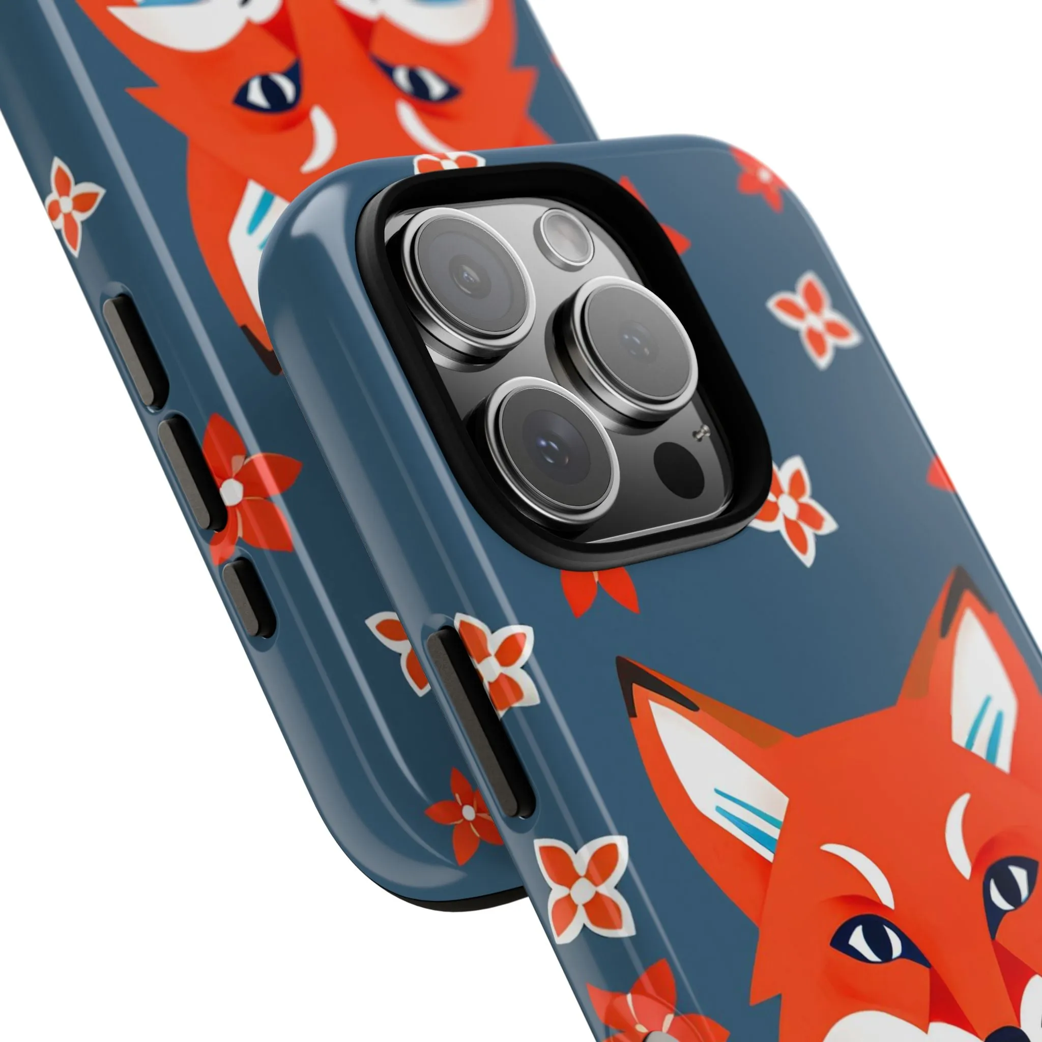 Fox with Flowers, Cell Phone Case - Apple, Samsung or Google Pixel