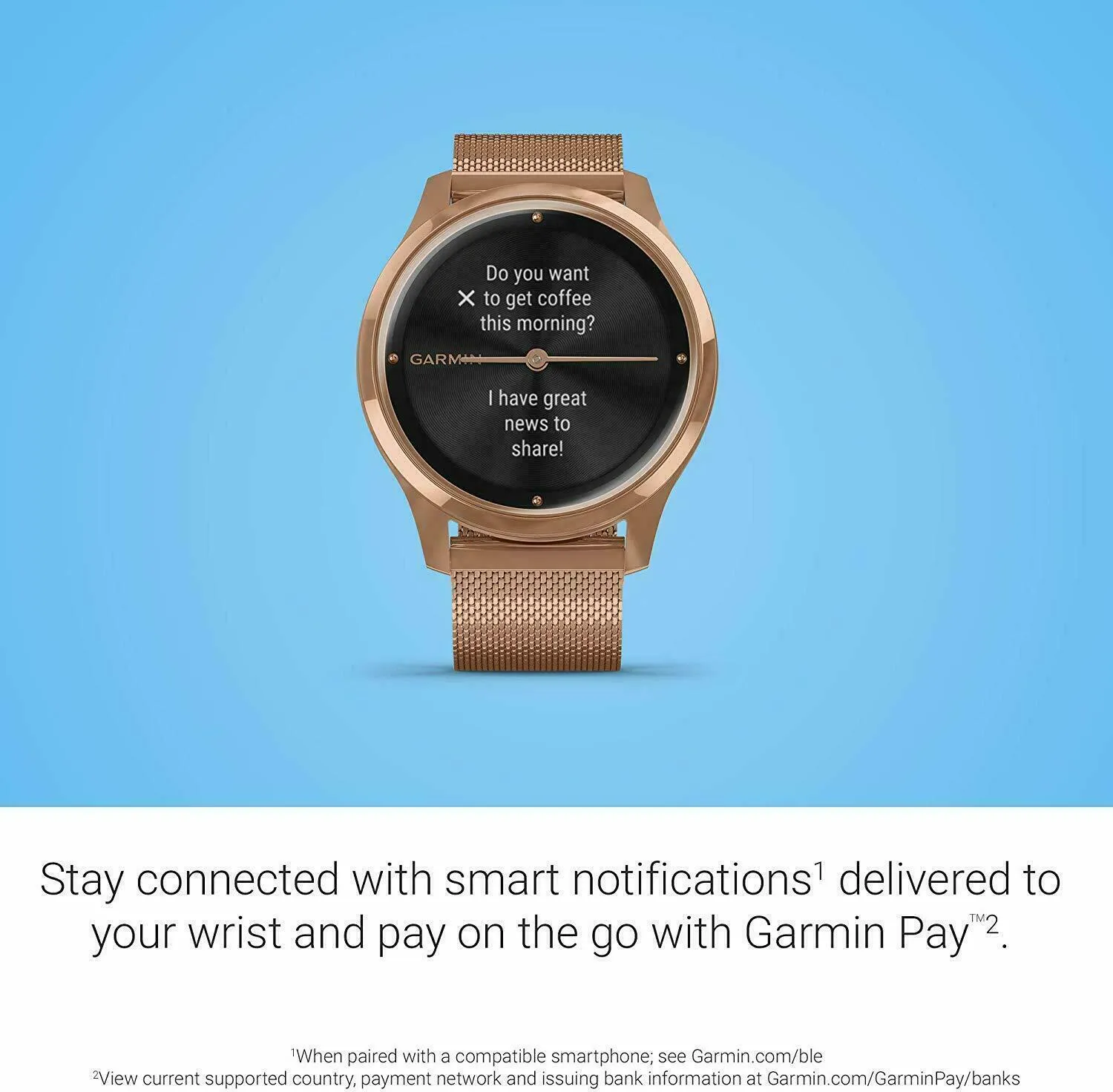 Garmin Vivomove Luxe Smartwatch (010-02241-04)