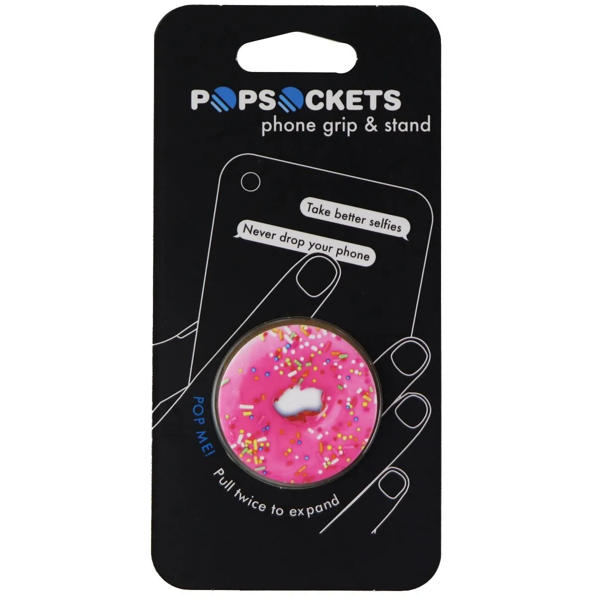 Genuine PopSocket Grip & Stand for Phones and Tablets - Pink Donut