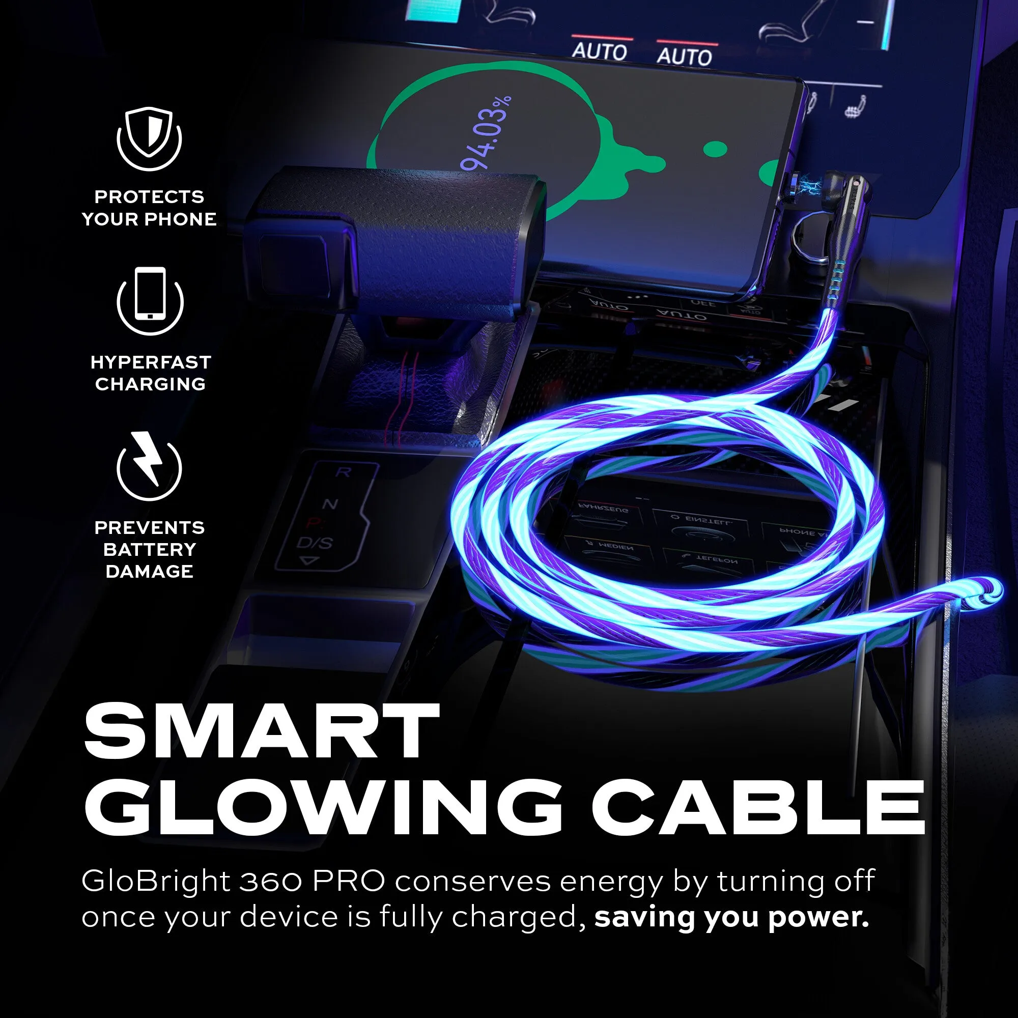 GloBright® 360 Pro | Universal Magnetic Charge & Data Cable