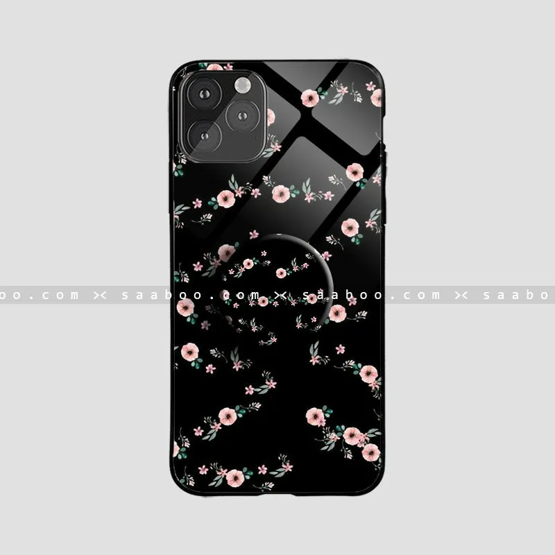 Glossy Protective Case With Little Peach Flower