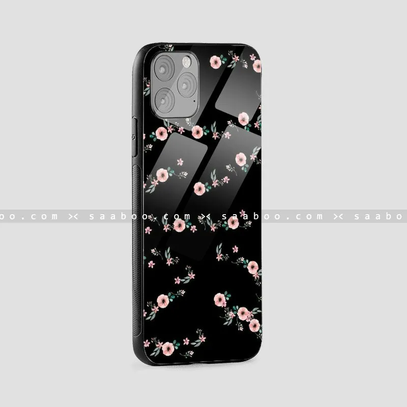 Glossy Protective Case With Little Peach Flower