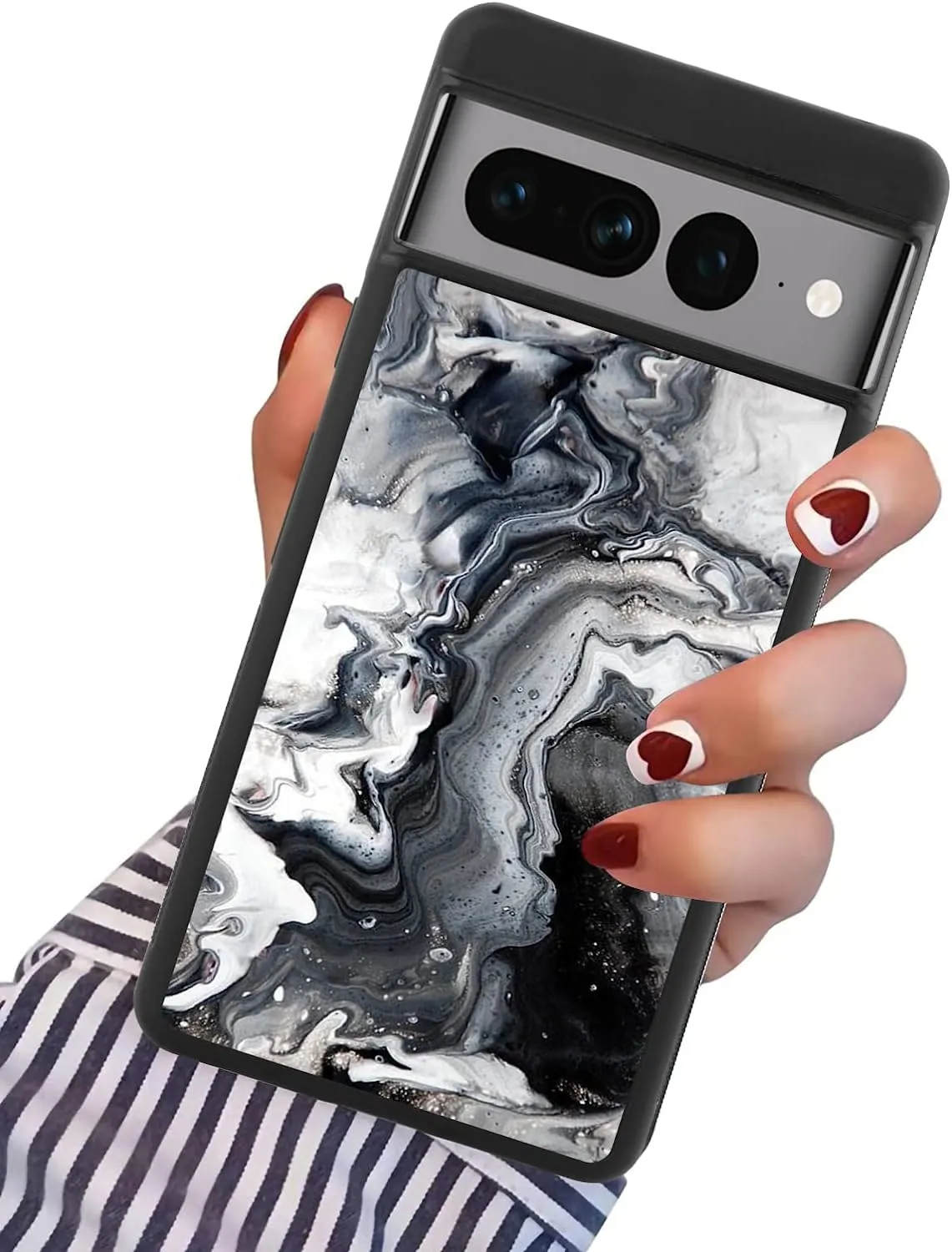 Google Pixel 7 Pro Case Black Leopard Cheetah Print Pattern Cover Cute Case