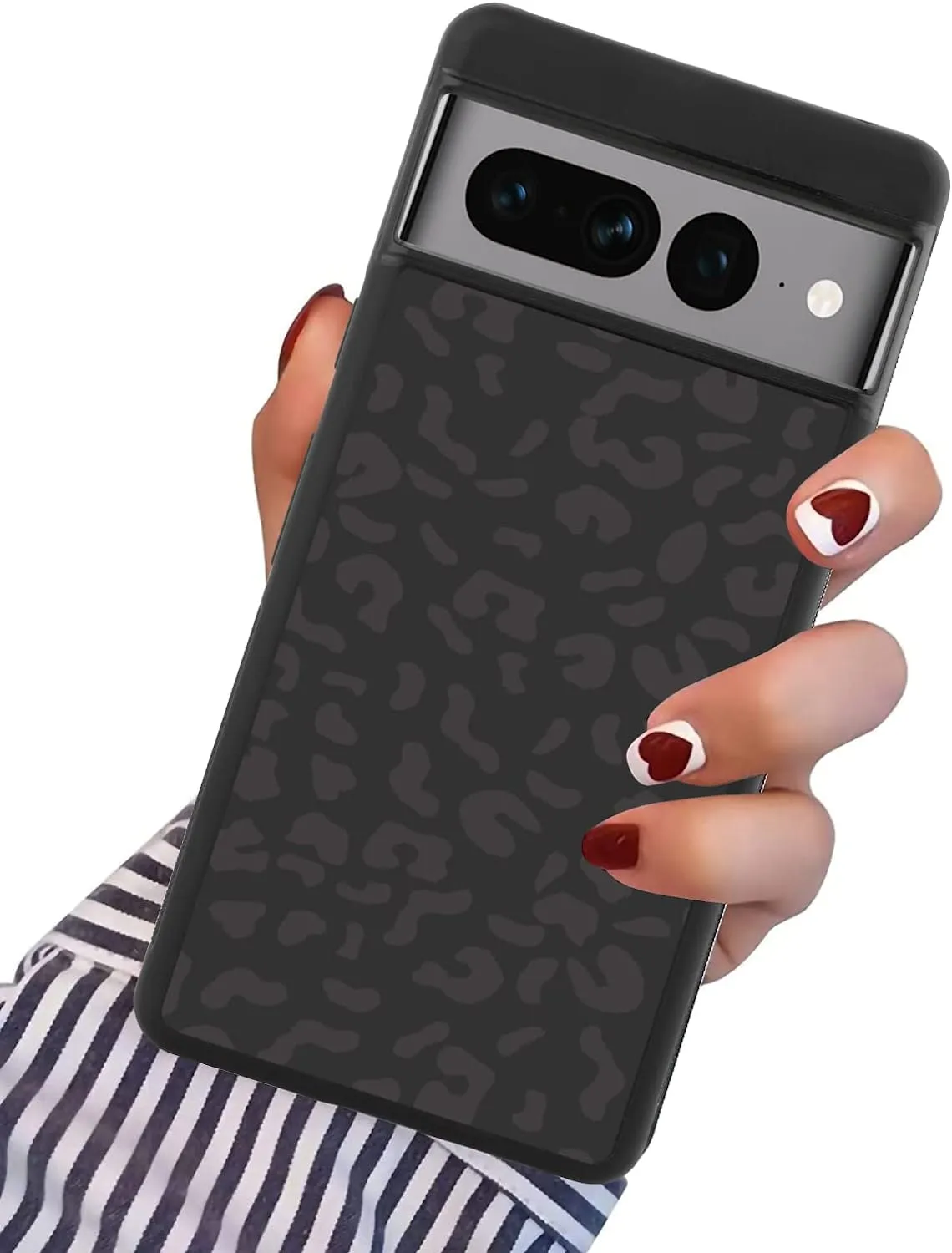 Google Pixel 7 Pro Case Black Leopard Cheetah Print Pattern Cover Cute Case