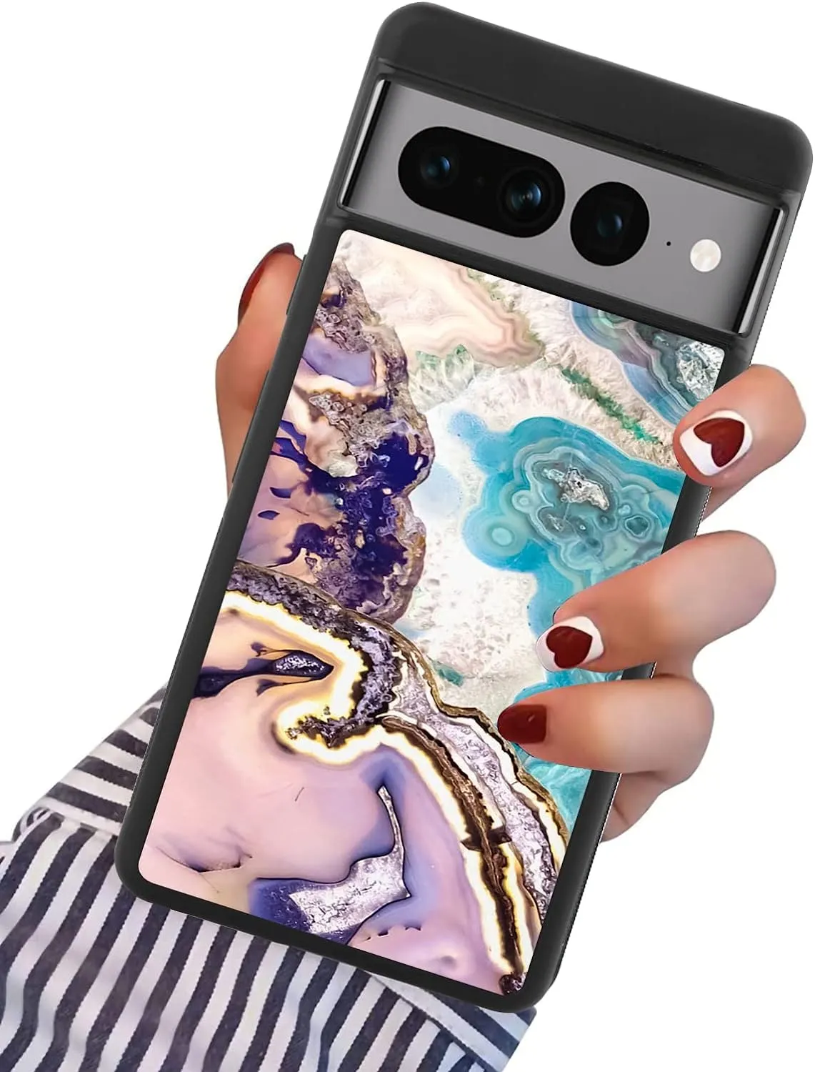 Google Pixel 7 Pro Case Black Leopard Cheetah Print Pattern Cover Cute Case