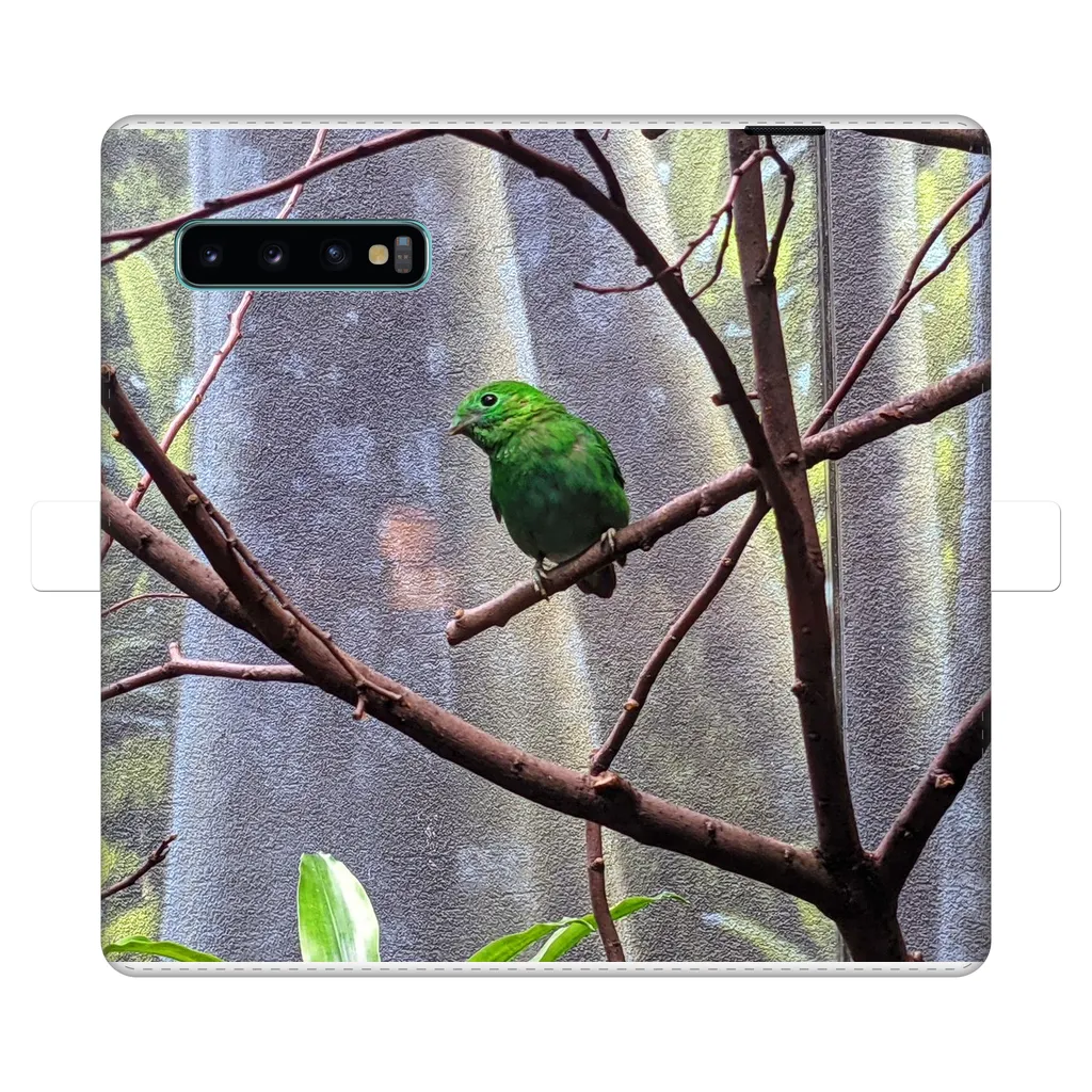 Green Bird Fully Printed Wallet Cases