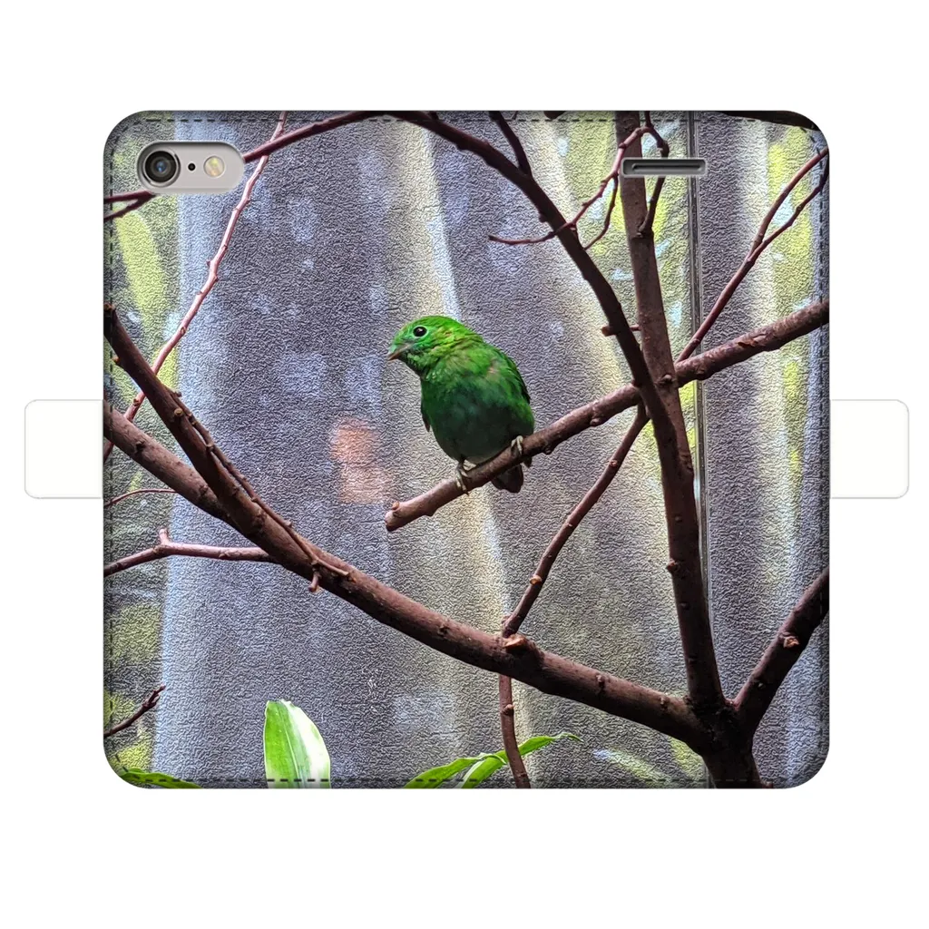 Green Bird Fully Printed Wallet Cases