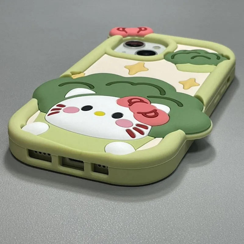 Green Broccoli Kitty Phone Case KI684