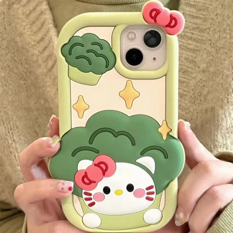 Green Broccoli Kitty Phone Case KI684