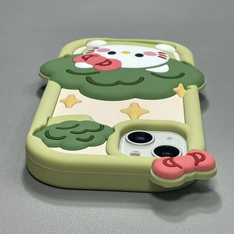 Green Broccoli Kitty Phone Case KI684