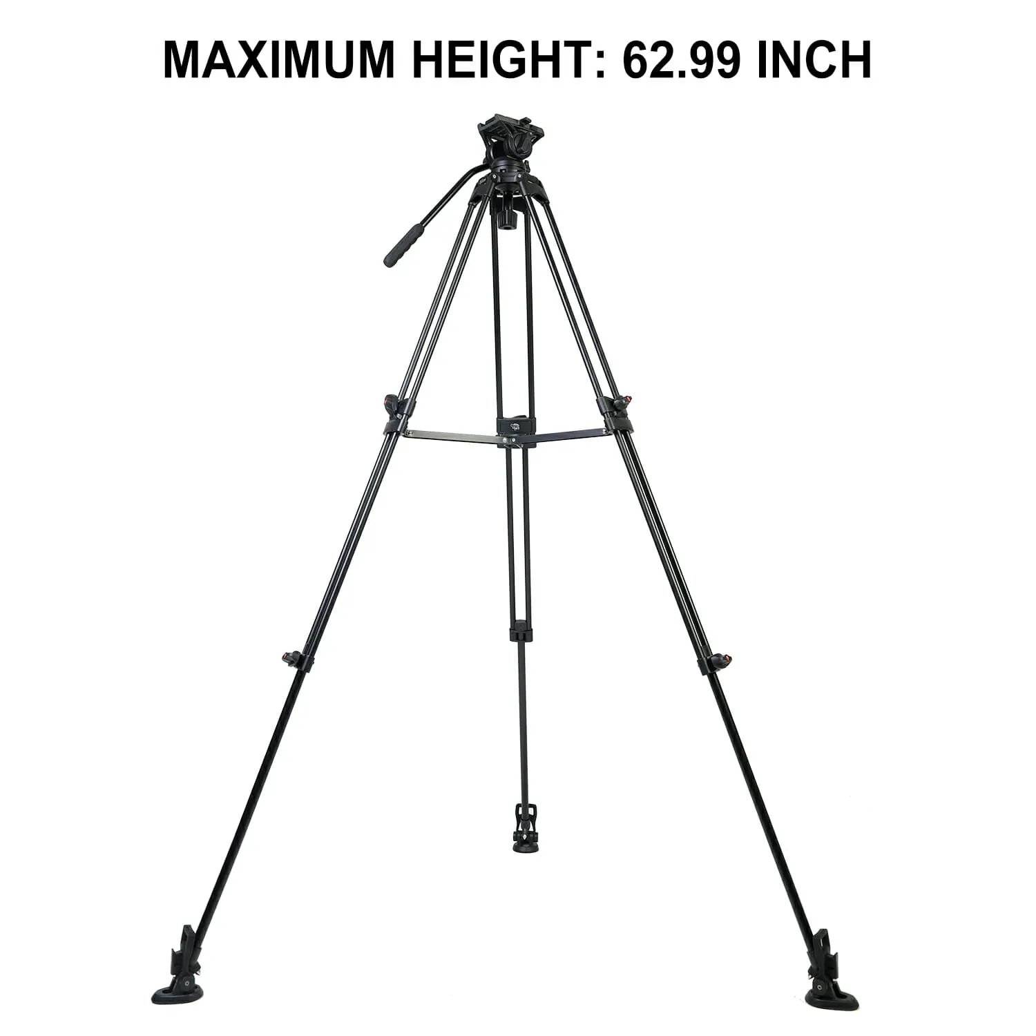 GVM Aluminum Camera Video Tripod DX16 with Fluid Head System