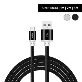 Heavy duty Braided Fast Charge Micro USB Data Sync Phone Charger Cable