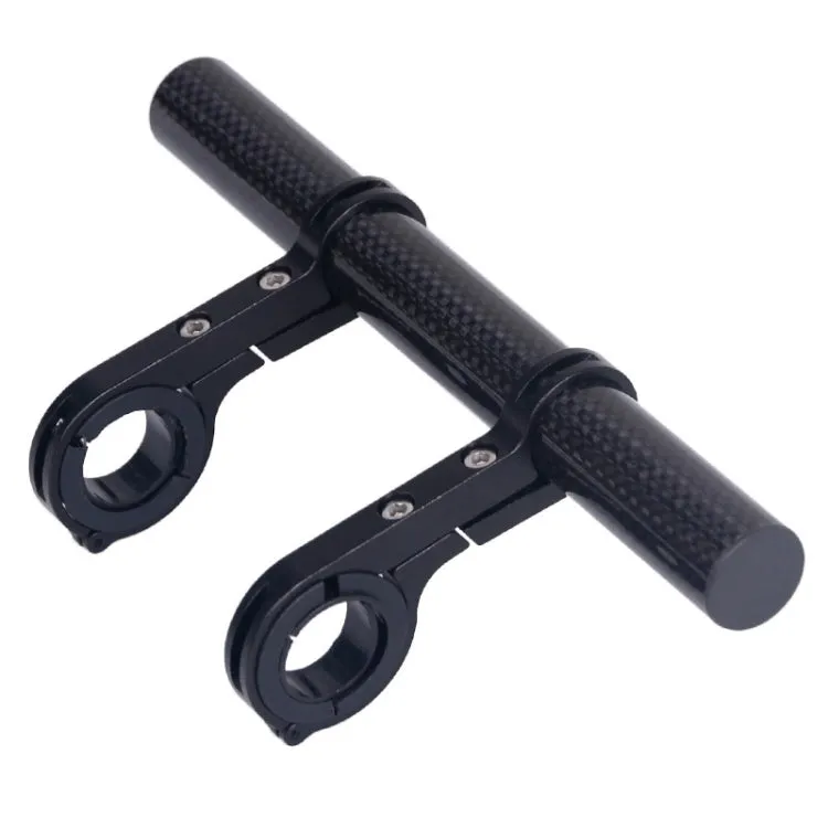 HLD-208 Mountainous Bicycle Carbon Fiber Handlebar Extension Frame Flashlight Bracket (Black)