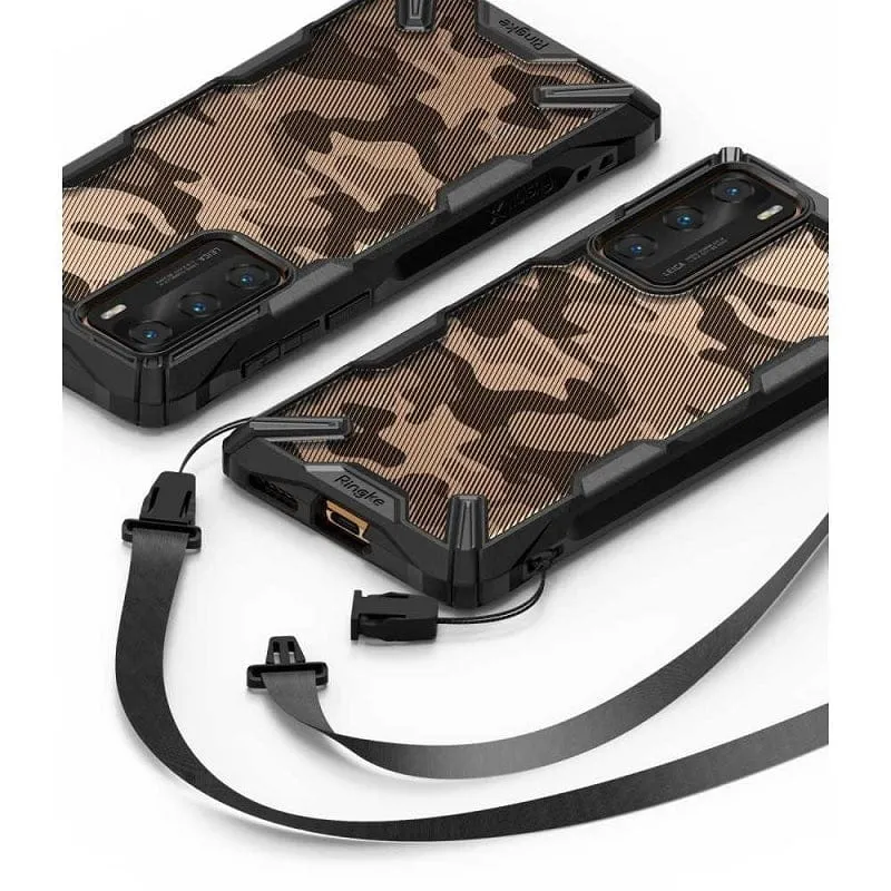 Huawei P40 Case FusionX Design Camo Black By Ringke