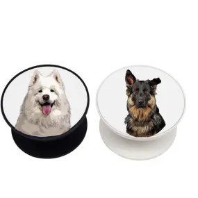 Illustrated Pet Pop Socket - Black or White Base