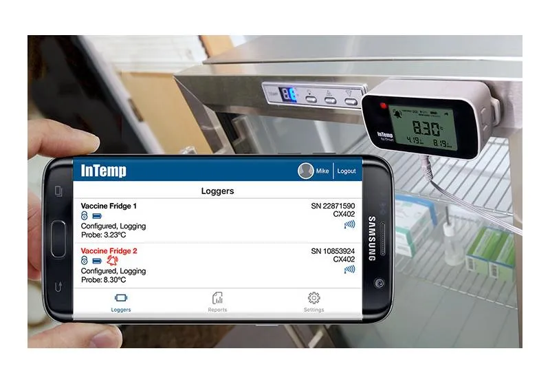 InTemp CX402 CDC VFC Compliant Temperature Data Logger with Glycol Bottle