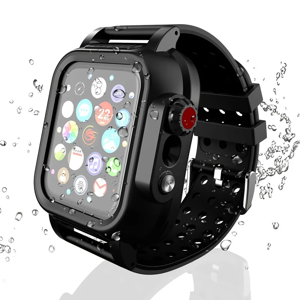 IP68 Waterproof Armor Case For Apple Watch Series 9 8 7 6 5 4 3 2 SE 45 44 42 41 40 mm