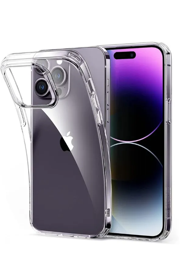 iPhone 14 Pro Case 6.1 Inch Ultra Slim Case, Soft TPU Material with 4 Corners Bumper, Shockproof Protection Anti-Scratch Anti-Drop Clear Cell iPhone 14 Pro Cover, Compatible with iPhone 14 Pro