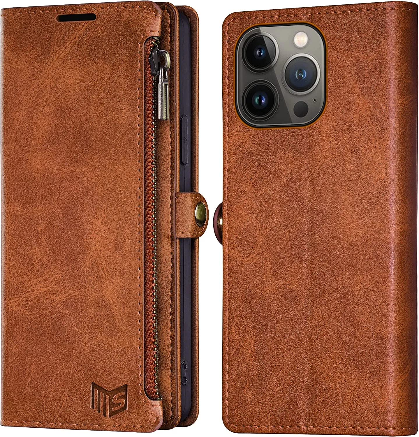 iPhone 14 Pro Max Wallet case Phone case Light Brown