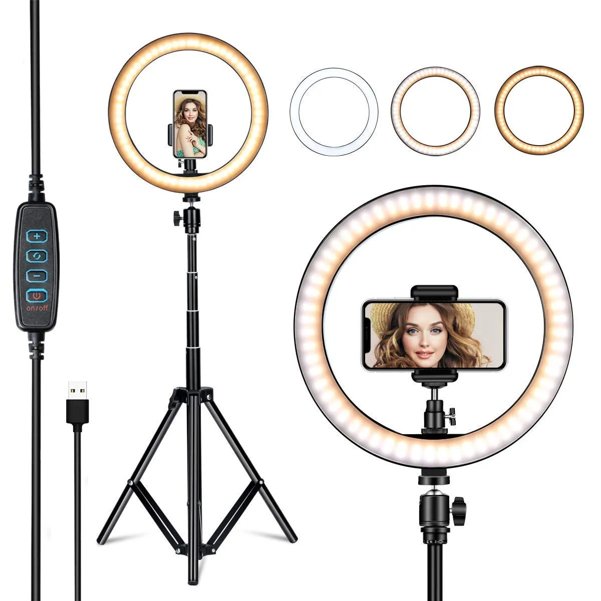 iVoltaa 10" Portable LED Ring Light