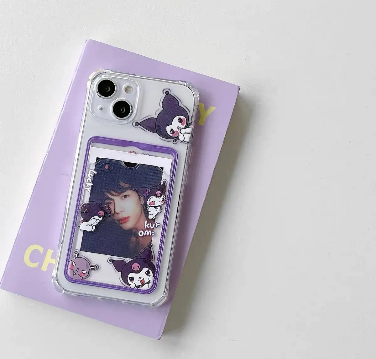 Japanese Cartoon Lovely Photo Holder | MM Melody KU Kuromi - iPhone Case PLUS X 11 12 13 14 15 Pro Promax