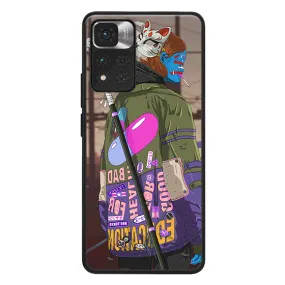 Japanese Fox Mask Swordswoman LED Case for Redmi