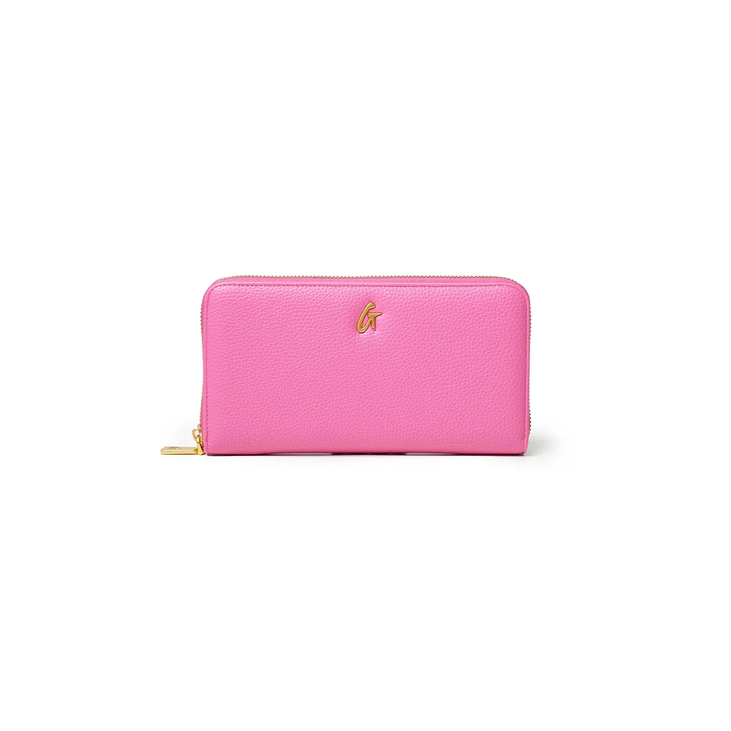 JUMBO PEBBLE WALLET - HOT PINK