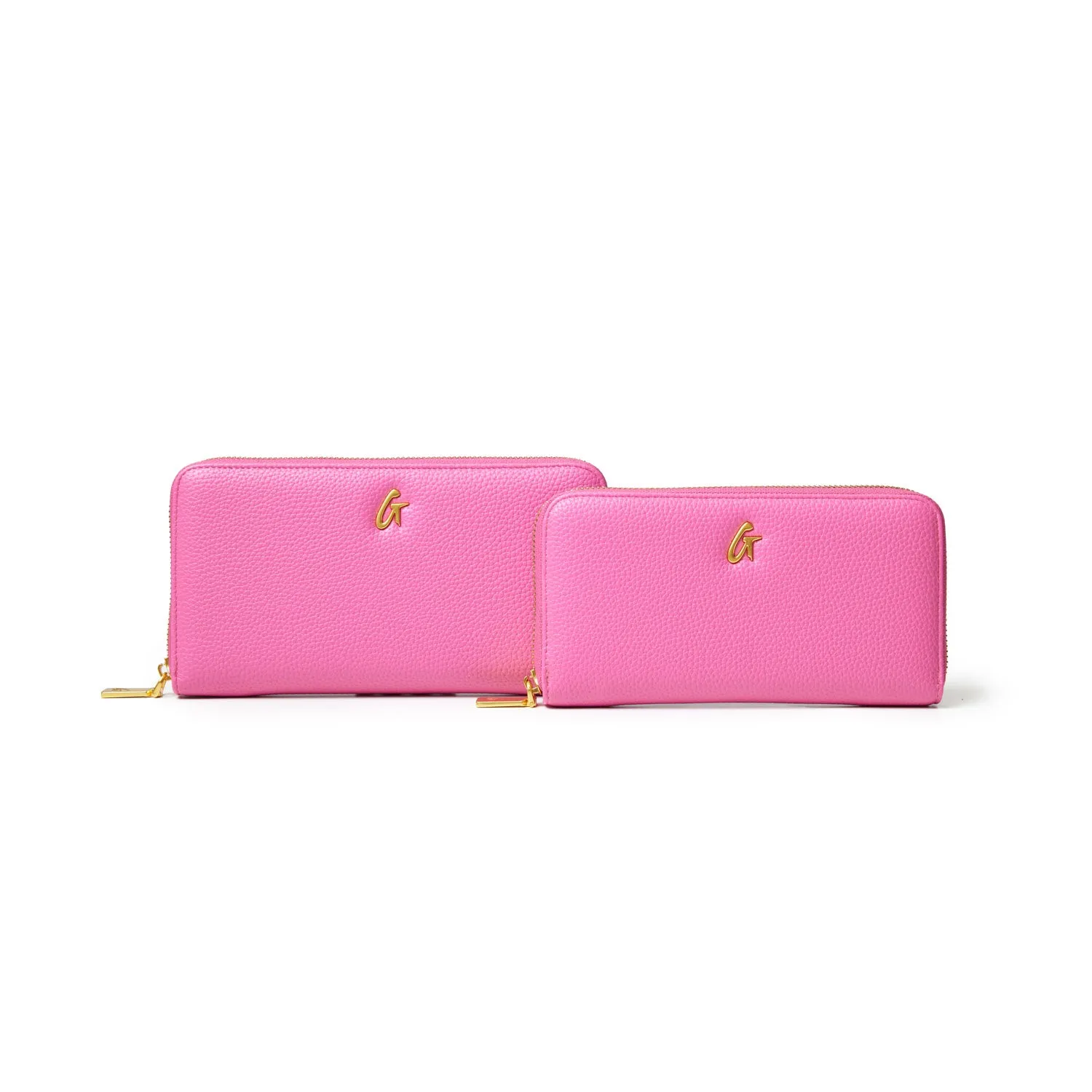 JUMBO PEBBLE WALLET - HOT PINK