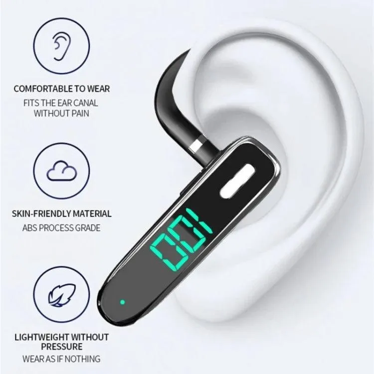 K50 Business Bluetooth 5.3 Ear-hook Headphones with Built-in Microphone