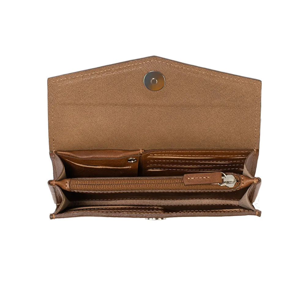 Leather AirTag Long Flap Wallet - Stylish and Functional | YourName eCommerce