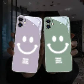 Led Smile Face Call/Messages Glowing iPhone Cases