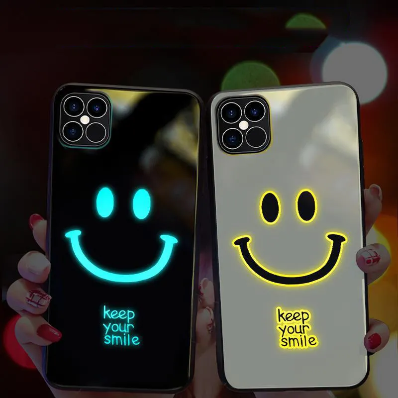 Led Smile Face Call/Messages Glowing iPhone Cases