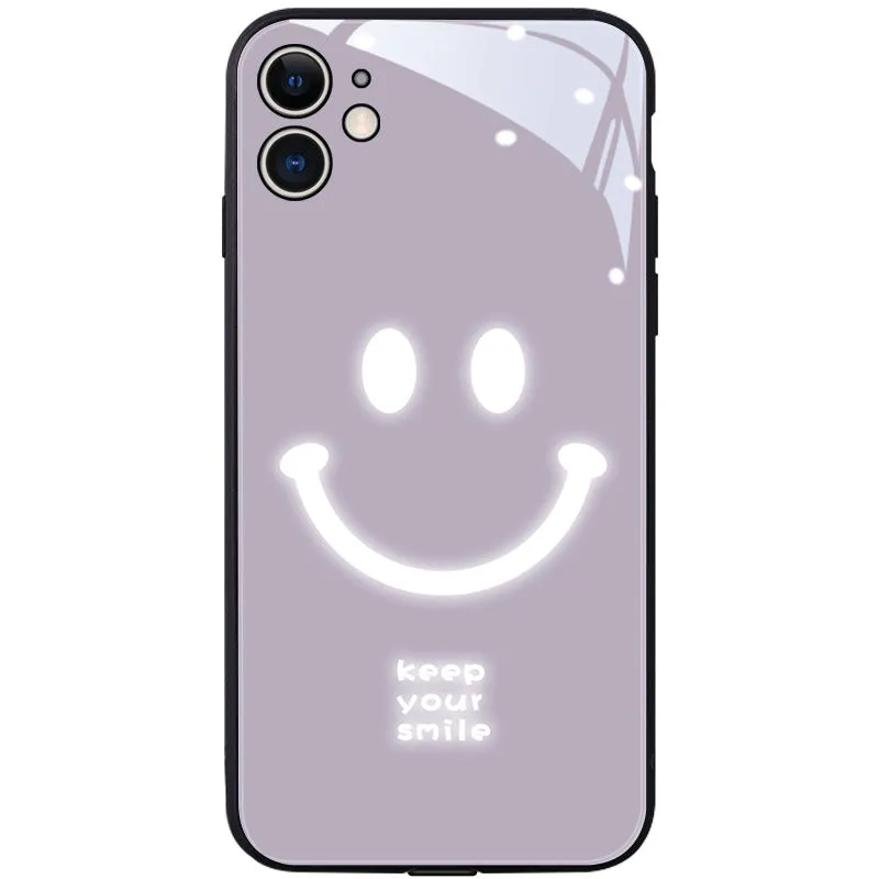 Led Smile Face Call/Messages Glowing iPhone Cases