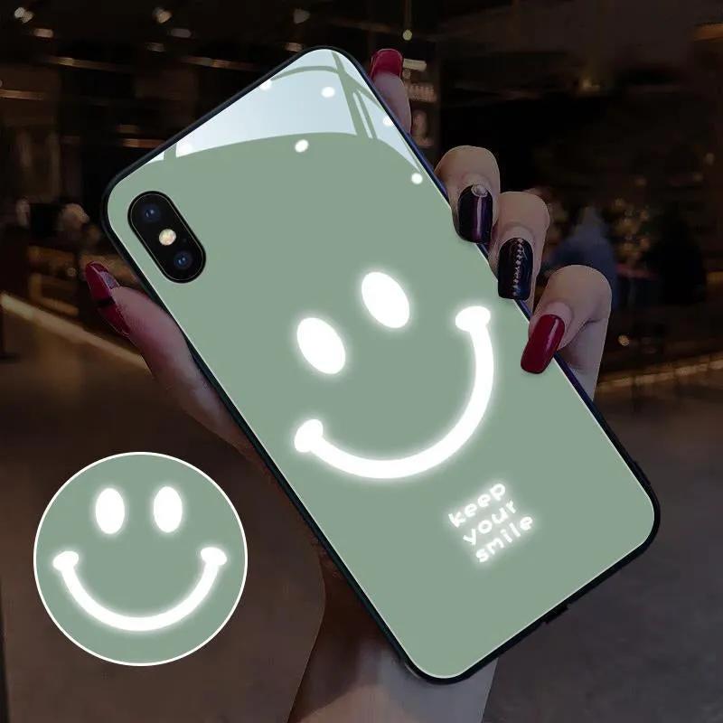 Led Smile Face Call/Messages Glowing iPhone Cases