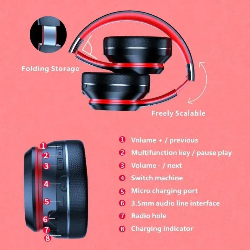 Lenovo HD200 Wireless Noise Cancelling Bluetooth Headphones with Hi-Fi Stereo Sound