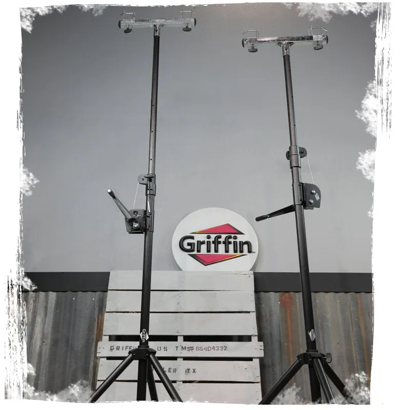 Light Trussing Stands by GRIFFIN - T Adapter DJ Booth Kit & Truss System for Lighting Cans & Speakers - Pro-Audio Stage Platform Hardware Mounting Kit