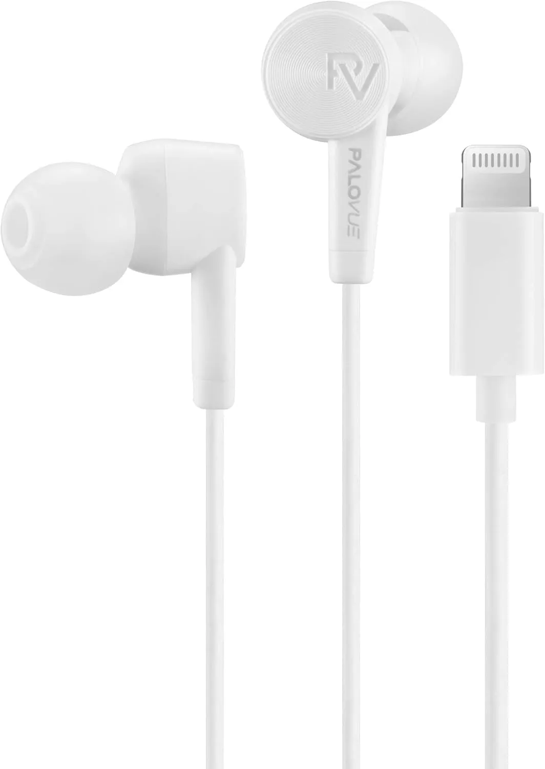 Lightning Headphones Earphones Earbuds Compatible iPhone 14 iPhone 13 iPhone 12 11 Pro Max iPhone X XS Max XR iPhone 8 7 Plus MFi Certified with Microphone Controller SweetFlow (White)